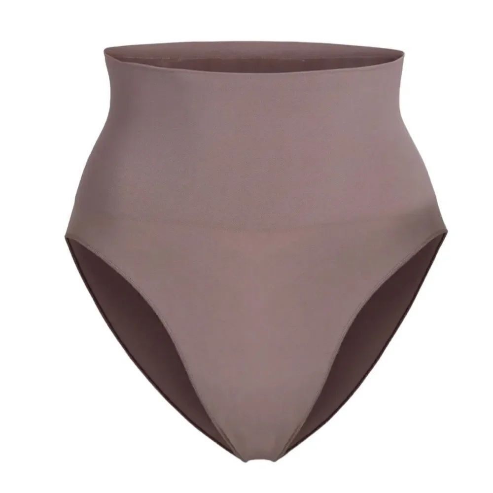 SKIMS Core Control Mid Waist Shaping Brief ShapeWear In Umber Nude